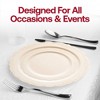 Smarty Had A Party Ivory Vintage Round Plastic Wedding Set - 30 Sets - 2 of 4