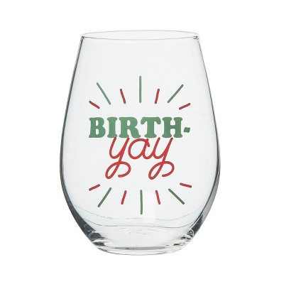 Totalee Gift Birth-YAY! Glass Clear 18 oz