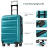 Whisen Lightweight Hardshell ABS Luggage Set Durable Spinner Suitcase with Dual Wheels, Carry-On & Check-In Sizes for Travel & Business - 4 of 4