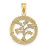 Black Bow Jewelry 14k Yellow Gold One Family Many Hearts Tree of Life Pendant, 16mm - 3 of 4