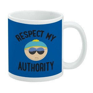 South Park Cartman Respect my Authority Ceramic Coffee Mug, Novelty Gift Mugs for Coffee, Tea and Hot Drinks, 11oz, White - 1 of 4