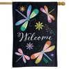 Colorful Dragonflies Spring Burlap House Flag 28" x 40" Briarwood Lane - 2 of 4