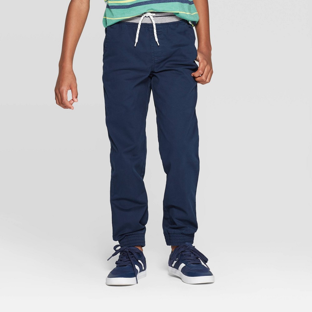Boys' Stretch Pull-On Fit Jogger Pants - Cat & Jack™ Blue 6 *warehouse dirt*