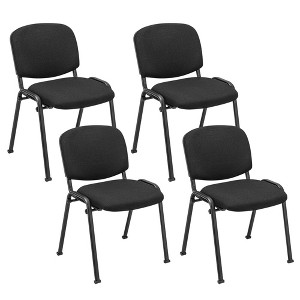 Tangkula Set of 4 Office Guest Chair Stackable Reception Chair Waiting Conference Room - 1 of 4