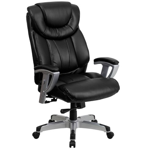 Taller And Wider Office Chair PU Leather Wide Seat Desk Chair Capacity 500  Lbs