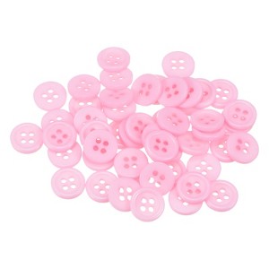 Unique Bargains Resin DIY Craft Flat 4-Hole Sewing Buttons 100 Pcs - 1 of 4