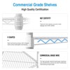 Yukimo 6-Tier Pentagonal Corner Shelf Rack, 20" x 20" x 72" Heavy Duty Adjustable Metal Storage Unit - White - 3 of 4