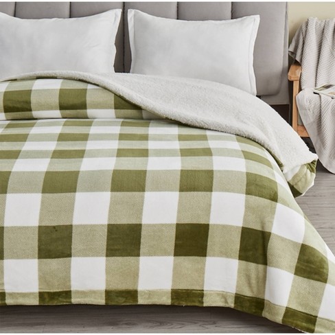 Green discount check blanket