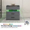 NicBex Modern Nightstand with Adjustable LED Strip Light 2-drawer Bedside Table with Storage Space for Bedroom, Study, Living Room - 4 of 4