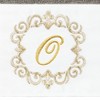 Linum Home Textiles 100% Turkish Cotton MONICA Gold Thread 2PC Embellished Hand Towel Set - 3 of 3