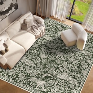 Modern Abstract Tiger Pattern Area Rugs For Living Room Bedroom Indoor Washable Low Pile Non Slip Carpet Soft Lightweight Easy Care Rug Home Decor - 1 of 4