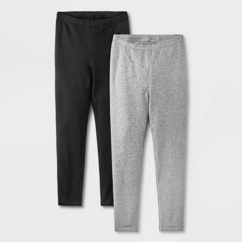 Girls' Adaptive 2pk Cozy Leggings - Cat & Jack™ Black/gray Xl : Target