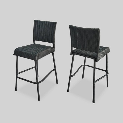 Neal Set of 2 Wicker 29" Barstools - Christopher Knight Home - image 1 of 4