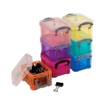 Really Useful Box 17l Plastic Stackable Storage Container W/ Snap Lid &  Built-in Clip Lock Handles For Home & Office Organization, Clear (10 Pack)  : Target