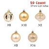 Every Day is Christmas Round 50ct 2.24"/57mm Shatterproof Christmas Tree Ornaments Set, Christmas Tree Balls Decoration - 3 of 4