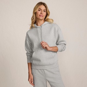 Lands' End Women's Serious Sweats Relaxed Long Sleeve Hoodie Sweatshirt - 1 of 4