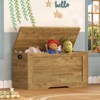 USIKEY 39.4” Storage Chest, Toy Box with 2 Safety Hinges, Storage Bench with Storage, Toy Chest for Bedroom - 2 of 4