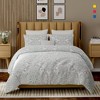 Color Sense 100% Cotton Percale Printed 3-Piece Duvet Cover Set - 2 of 4