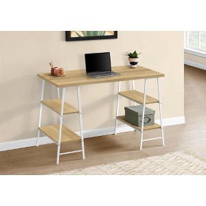Sapphtopaz Home Office Desks 47.25" Contemporary Computer Desk with Open Storage Shelf Metal Frame Gaming Desk Office Desk for Home Office - 1 of 4