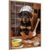 Amanti Art Rottweiler Puppy Chef by Andreas Magnusson Framed Canvas Wall Art - 2 of 4