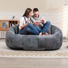 NicBex 59 Inch Loveseat,Modern Chenille Fabric Loveseat Sofa with 2 Back Pillows,Bean Bag Chair Couch for Living Room - 4 of 4