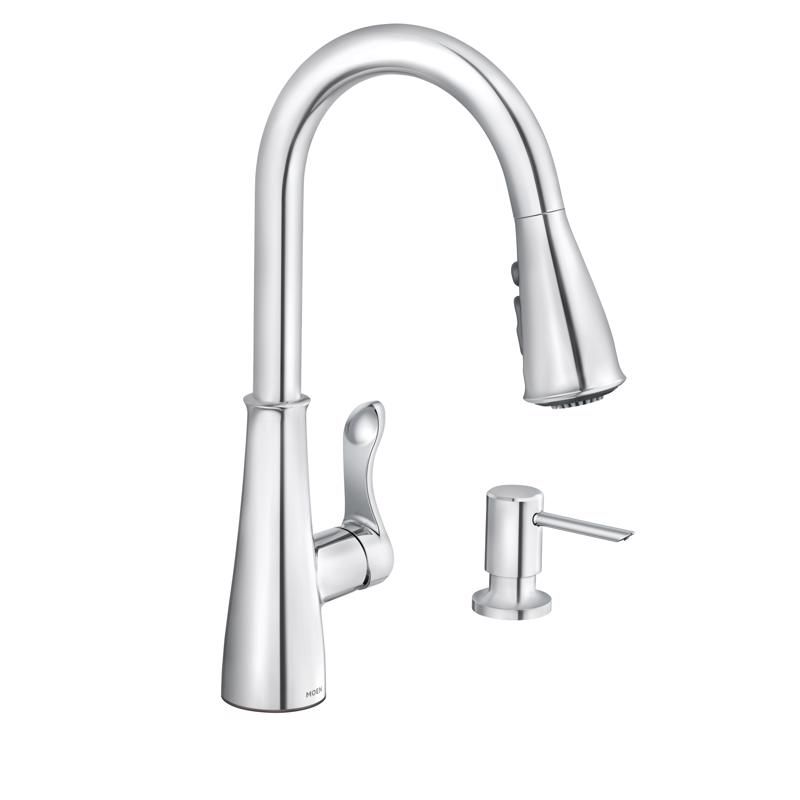 Moen Hadley One Handle Chrome Pull-Down Kitchen Faucet, 1 of 2