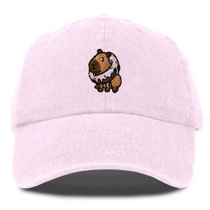 Dalix Capybara Donut Cap Embroidered Dad Baseball Hat Cotton Adjustable Womens - 1 of 4