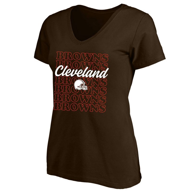NFL Cleveland Browns Women's Plus Size Short Sleeve V-Neck T-Shirt, 1 of 4