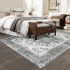 coucheta Washable Area Rugs, Traditional Vintage Medallion Pattern Design, Stain Resistant & Non-Slip Backing Rug, for Living Room, Bedroom, Office - 4 of 4