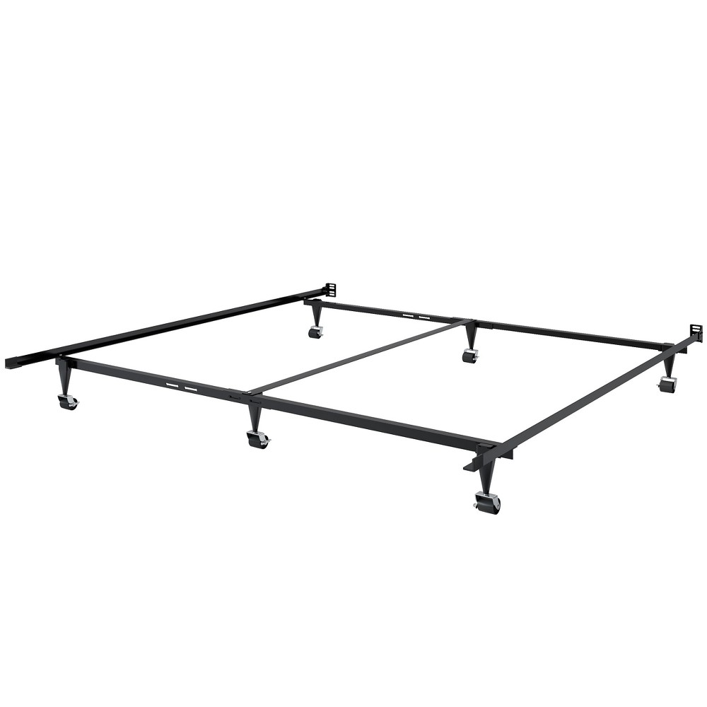 Photos - Bed CorLiving Queen/King Adjustable Metal  Frame - : Steel Construction, Caster Wheels, Box Spring Required 