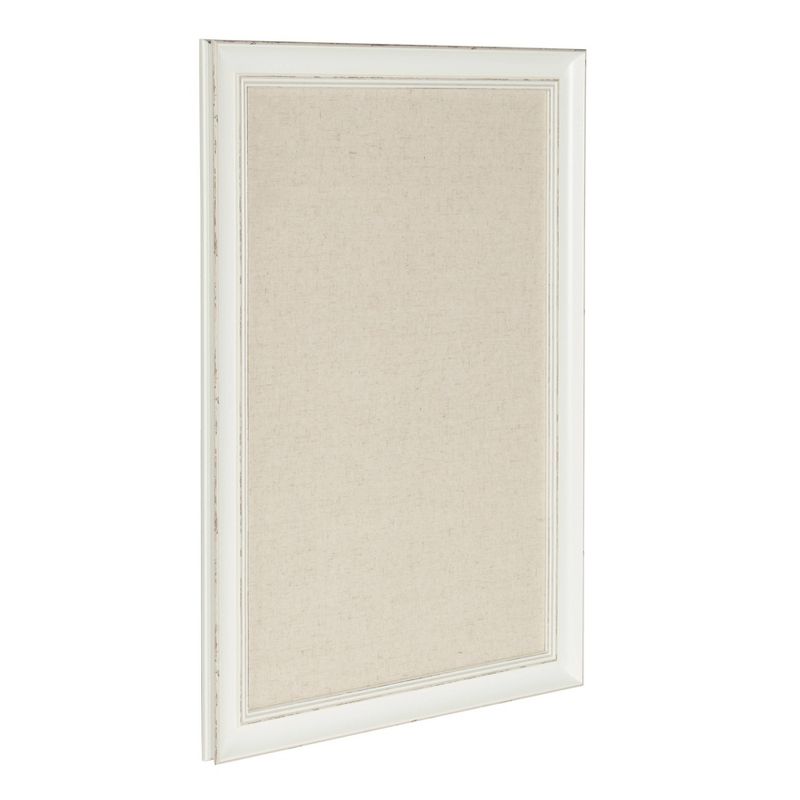 18&#34; x 27&#34; Macon Framed Linen Fabric Pinboard White - Kate and Laurel, 3 of 7