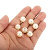 Unique Bargains Beautiful Designer DIY Jewelry Making Faux Pearl Pendants 150 Pcs Silver Beige 0.47" - 4 of 4