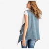 Anna-Kaci Women's Faux Shearling Open Front Vest with Oversized Collar - 3 of 3