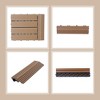 50 Pieces of 11.7" x 3.16" Textured Plastic Wood Deck Tiles for Outdoor Terrace Flooring, Light Gray - 4 of 4