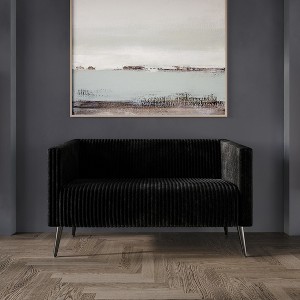 ChaletPosh Velvet Love Seat - 1 of 4