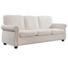 CAVINAS Upholstered 2 Seater Couch, Soft Velvet Loveseat  with High-Density Foam, Loose Back Cushions & Solid Wood Turned Legs - 4 of 4