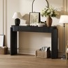 NicBex Modern Wood Grain Console Table with 2 Drawers & Fluted Legs,Oval Entryway Table Foyer Tables for Entryway,Hallway,Living Room - 2 of 4