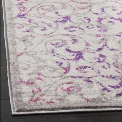 Skyler Ivory and Pink Floral Synthetic Area Rug 4' x 6'