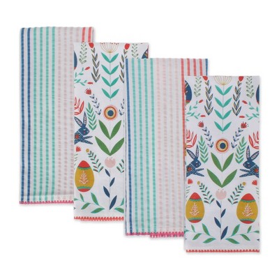 4pk Cotton Easter Garden Dishtowel Set - Design Imports