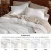 3 Pieces Linen Soft & Cozy Duvet Cover Linen Cotton Blend Bedding Set Tropical Plants Beige Color Cooling Bedding - 4 of 4