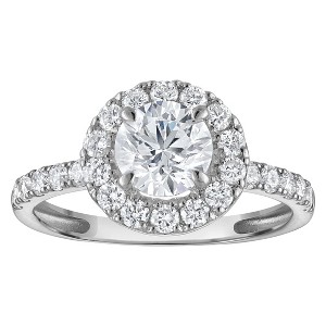 Naturalux 14K Gold 1.65 cttw Lab Grown Diamond Halo Ring - 1 of 4