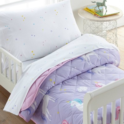 4pc Toddler Unicorn Cotton Bed in a Bag - WildKin