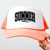 The Juniper Shop Varsity Summer Vibes Cursive Youth Foam Trucker Hat - Youth - White Coral - 2 of 2