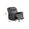 Vynxaria Power Motion Microfiber Recliner Chair w/Pocket Coil Seats, USB Port, 138° Recline, D25 Foam, 3" Floor Clearance - 3 of 4