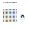 Unique Bargains Laser Capital Alphabet Round Self-Adhesive Reflective Letter Stickers 10 Pcs - 2 of 4