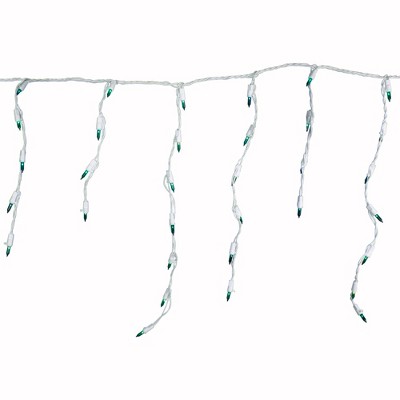 Northlight 100 Count Teal Mini Icicle Christmas Lights, 3.5 ft White Wire