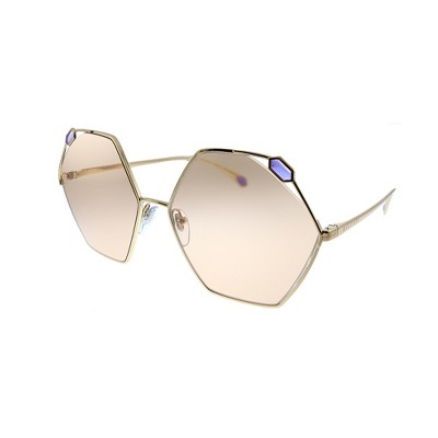 Bvlgari BV 6160 2014/3 Womens Geometric Sunglasses Pink Gold 58mm