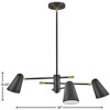 Lark Birdie 3 - Light Chandelier in  Black/Lacquered Brass - 2 of 4