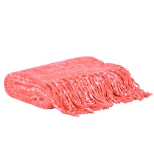 Cerin Mohair Throw Blanket Red - Décor Therapy
