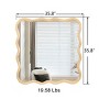 Wooden Wavy Mirror Art Decorative Mirrors,Rectangle Mirror,Bedroom Wall Mirror,Sitting Room Mirrors,Entrance Way Mirror-The Pop Home - 4 of 4